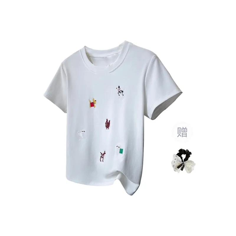 TUSHIFEI Set in Sleeve T Shirt Women's-0