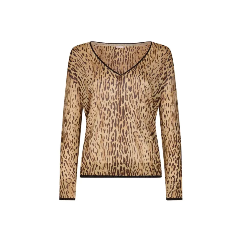 LIU·JO Leopard jacquard Top-0