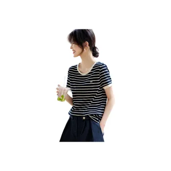 XWI T Shirt Women's Navy Blue & White