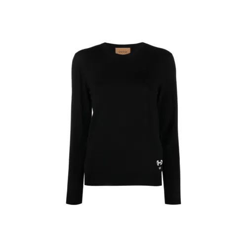 GUCCI Embroidered logo Crew neck Jumper