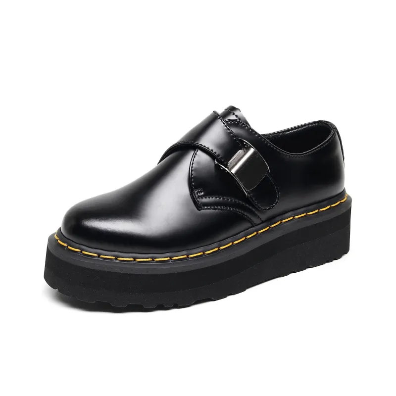 SITULANG Anti Slip And Wear Resistant Height Increasing Low Top Casual Shoes Unisex Black-1