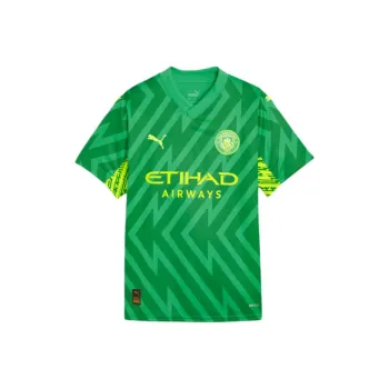 PUMA Manchester City Short Sleeve Goalkeeper Jersey Youth Soccer Jerseys Men's Green