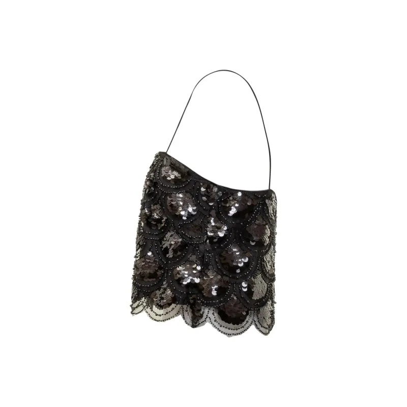 Rotate Sequinned Crop Top-2