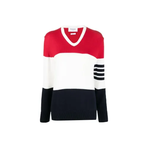 THOM BROWNE Sweaters Women's Blue With White Lettering