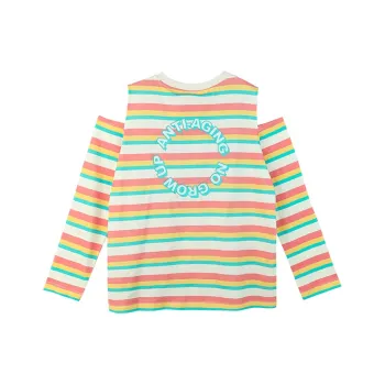 LALABOBO Straight Long Sleeved T Shirt Women's Pink