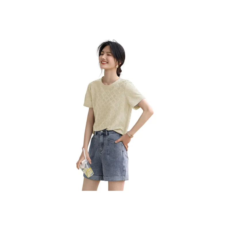 XWI T Shirt Women's Cream Yellow-0