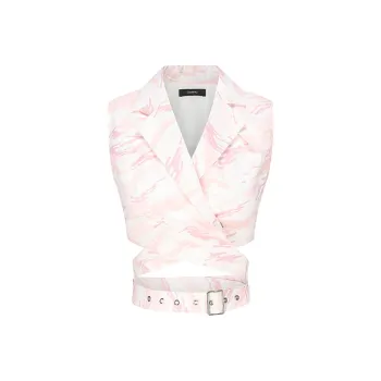 GIMING Crop Top Women's Camouflage Pink