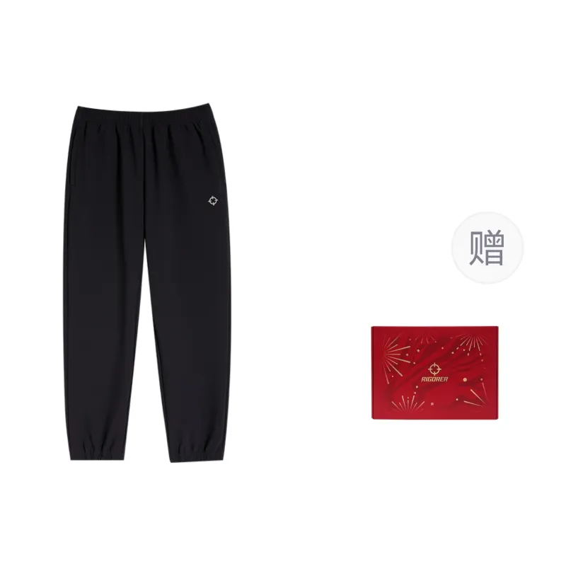 RIGORER Casual Pants Unisex Pure Black-11
