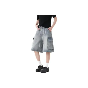 Menglaini Denim Shorts Unisex