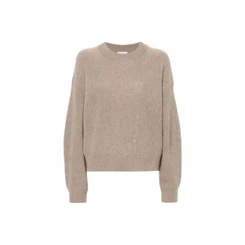 Brunello Cucinelli Sequin Embellished Knitted Jumper