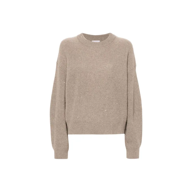 Brunello Cucinelli Sequin Embellished Knitted Jumper-0