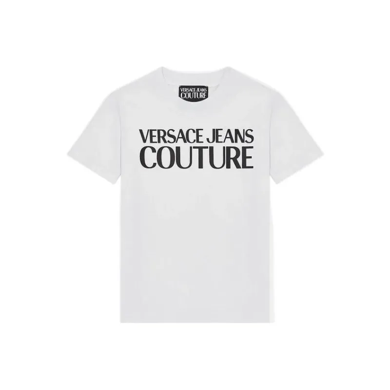 VERSACE JEANS COUTURE Logo tape Cotton T shirt-0