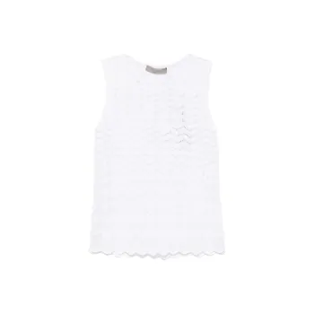 D.Exterior Pointelle knit Tank Top
