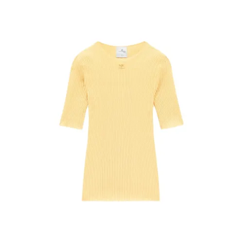 COURREGES Solar Crewneck Short Sleeved Jumper