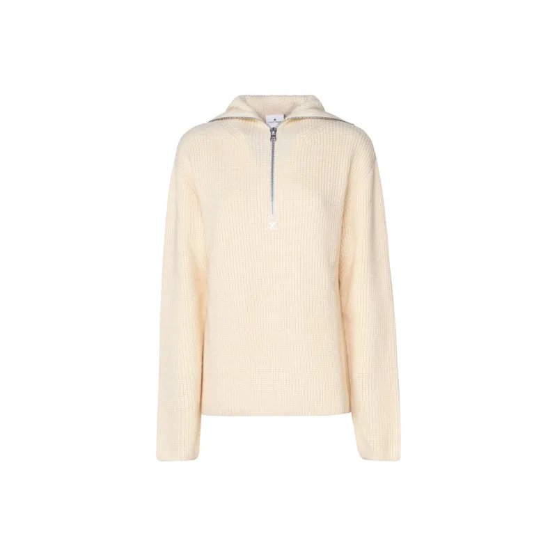 COURREGES Ribbed Hooded Jumper-0