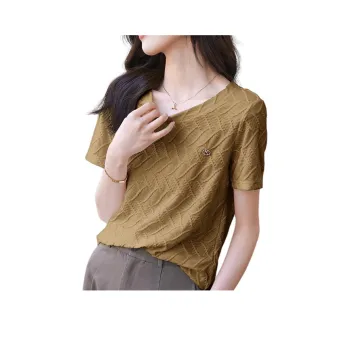 Mo Han Yi Mei Regular T Shirt Women's Khaki