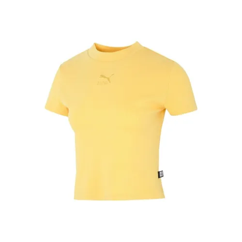 PUMA Humming 3,SS23 Chinese Culture Tribute Series Rosewater Tops Women's Yellow