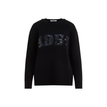 MaxMara Plata Logo Embellished Crewneck Jumper