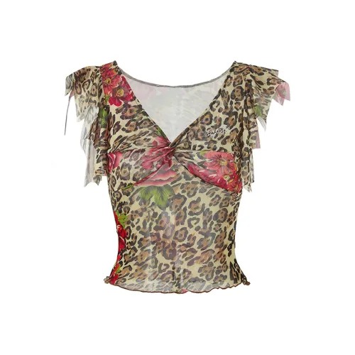 JYOSEI T Shirt Women's Leopard Print