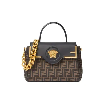 VERSACE La Medusa Polyester Crossbody Handbags Medium Size Women's Image Color