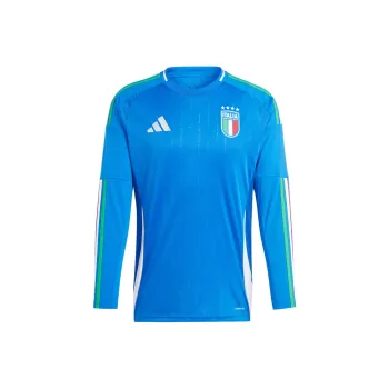 Adidas ITALY 24 LONG SLEEVE HOME JERSEY Soccer Jersey Italian Version, Home Men's Blue