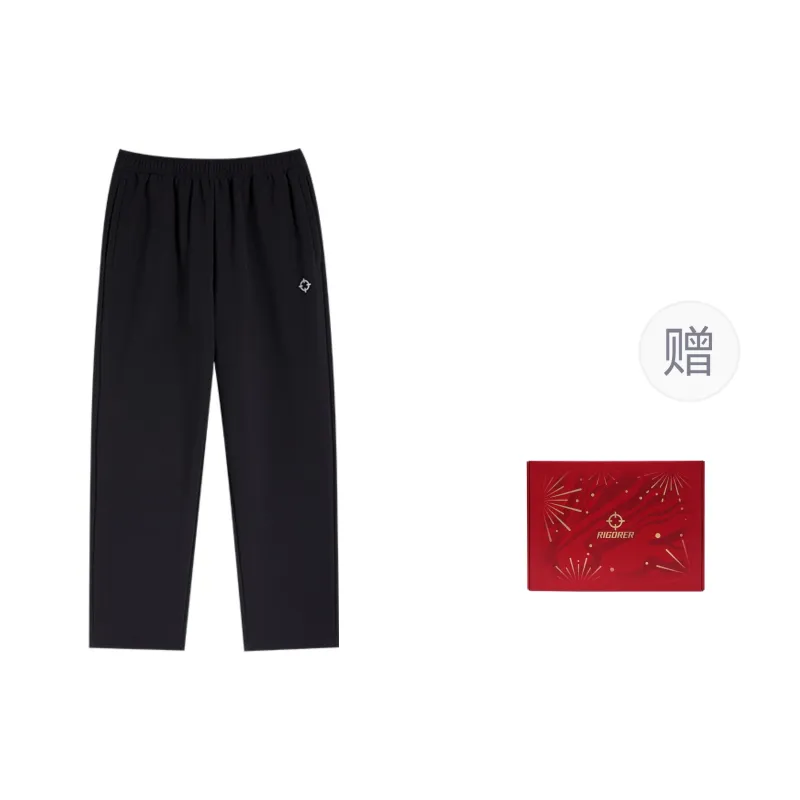 RIGORER Casual Pants Unisex Pure Black-10