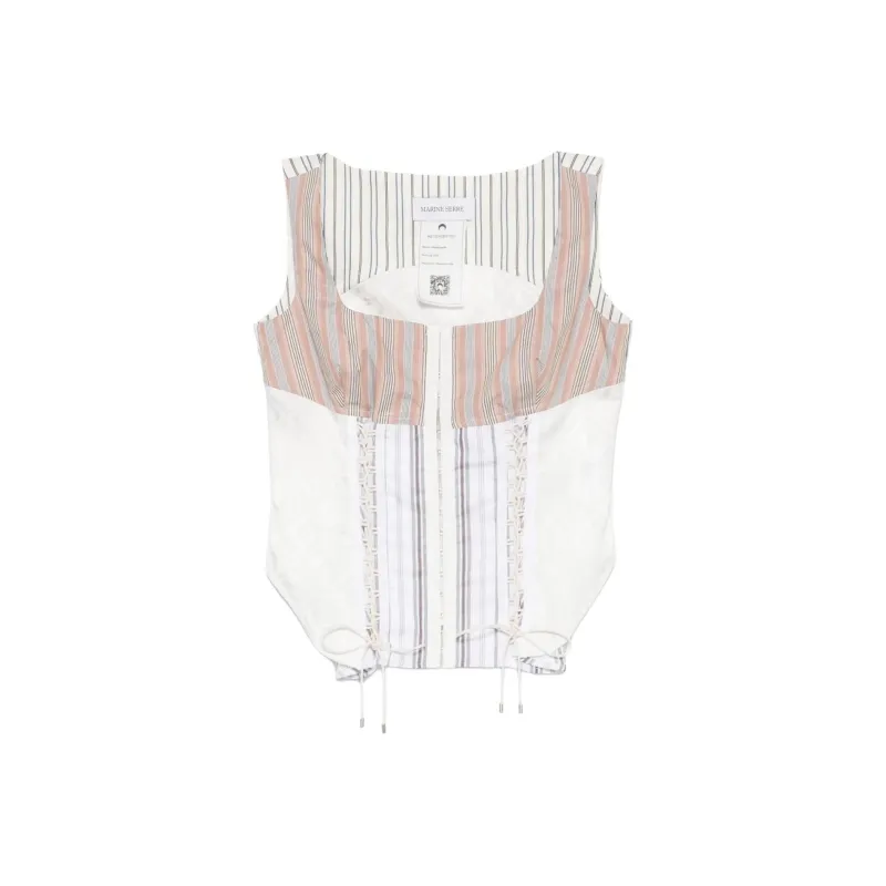 Marine Serre Regenerated Striped Top-0