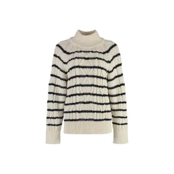 HUGO BOSS Mock Neck Striped Jumper