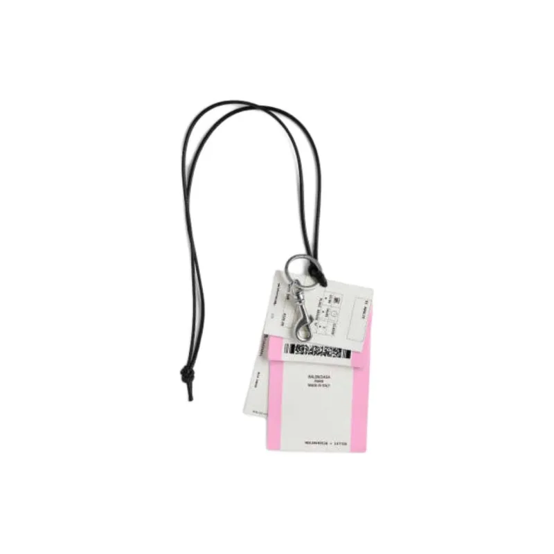 Balenciaga Polyurethane Bag Accessory Unisex White & Black & Pink-0