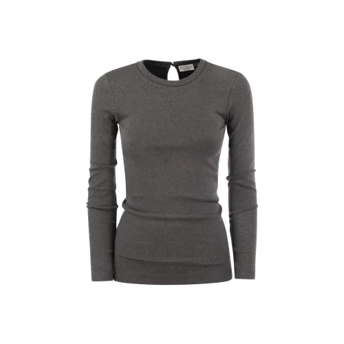 Brunello Cucinelli Chain-Linked Crewneck Top