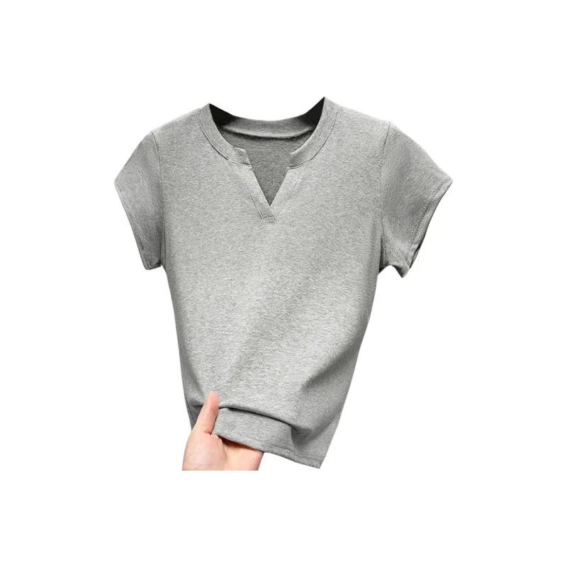 Cypress House Set in Sleeve T Shirt Women's Gray-0