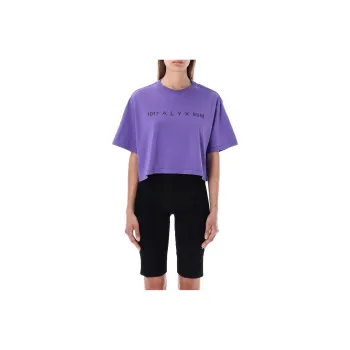 1017 ALYX 9SM Logo Printed Crewneck Cropped T-Shirt
