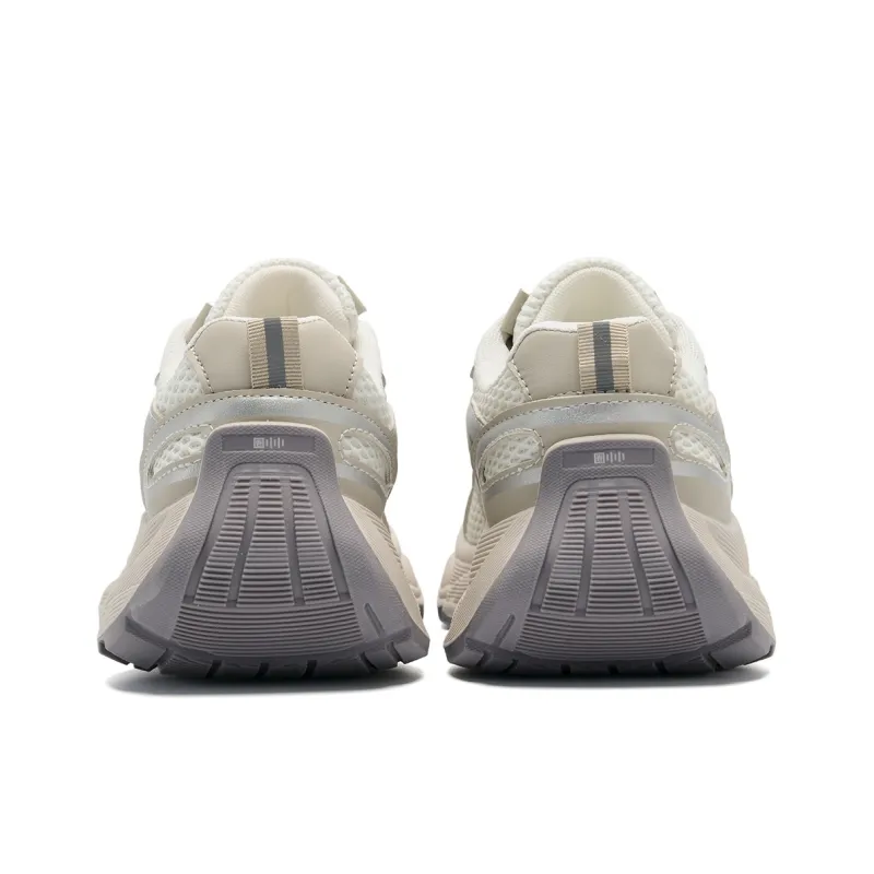 Circle Small Cushioning, Slip Resistant, Breathable, Supportive, Lightweight Low Top Chunky Sneakers Women's Ecru-6
