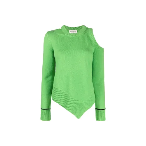 Alexander McQueen Asymmetric Hem Cut Out Pullover