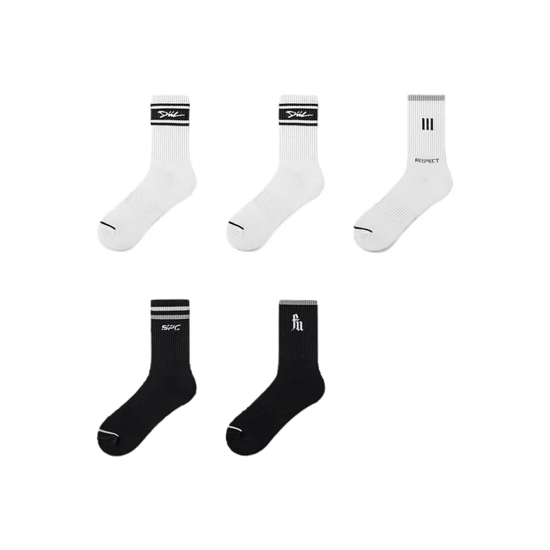 H YXIANG Mid Calf Socks Men's 5 Pack-12