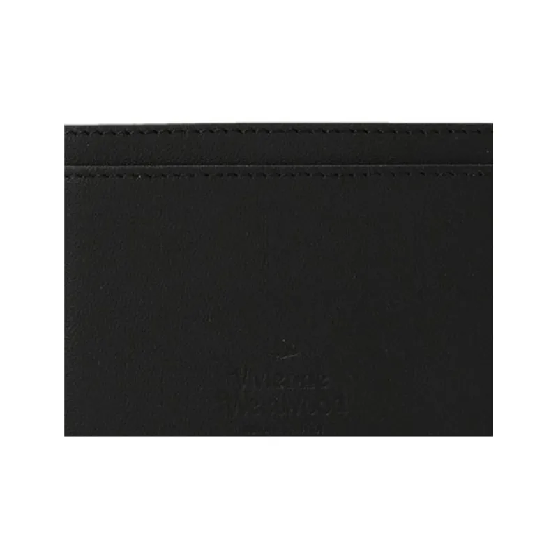 Vivienne Westwood Leather Card Holder Wallet Women's Black-3