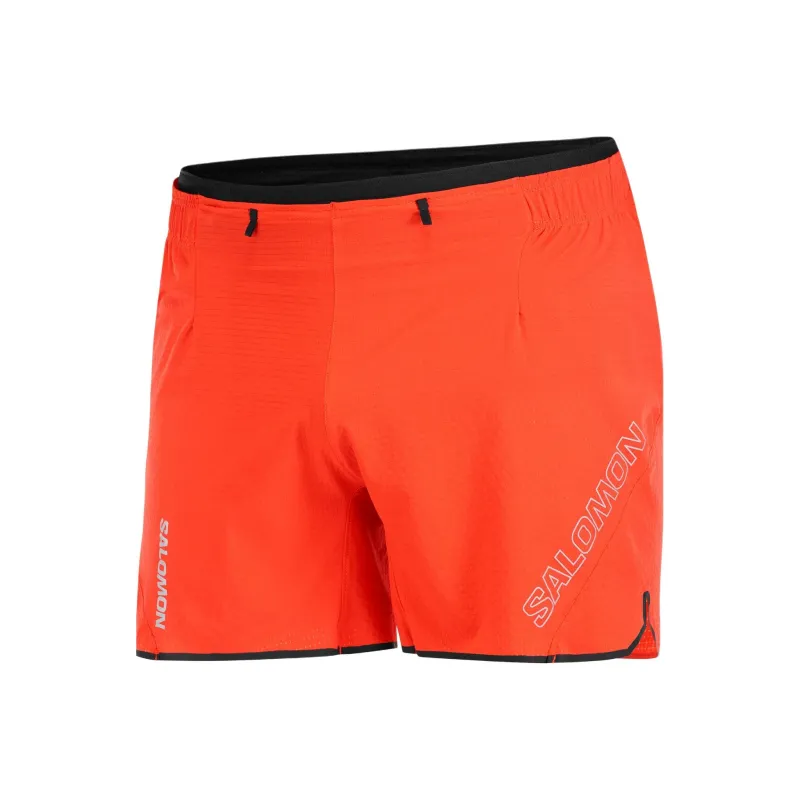 SALOMON SENSE AERO 5 Sports Shorts Men's Orange-0
