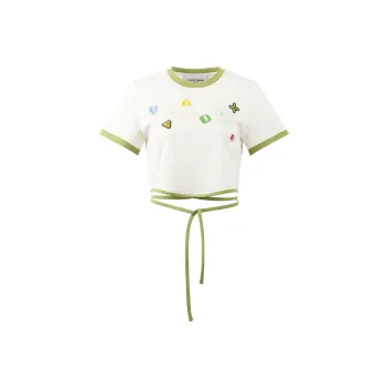 Valeria Obbaco Valeria Obbaco Fun Series Crop Tops Women's White