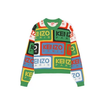 KENZO Logo intarsia Crew neck Jumper