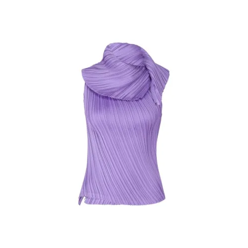 ISSEY MIYAKE Crop Tops Women's Purple