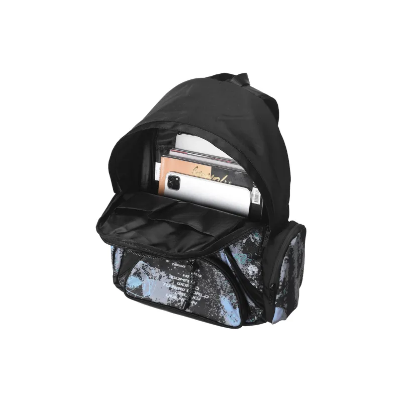 8atheist Polyester Backpack Regular Unisex Black-6