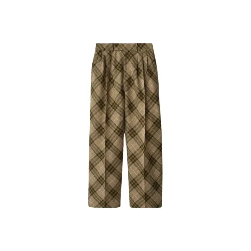 Burberry Straight Leg Checkered Tailored Trousers