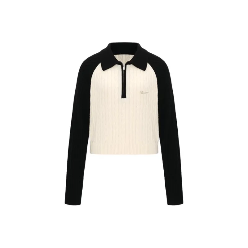 CONCISE WHITE Sweater Women's Black White-0