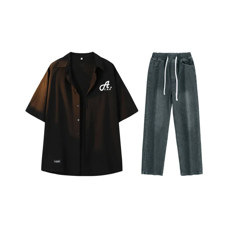 A.X.S.K Shirt Matching Set Unisex-42