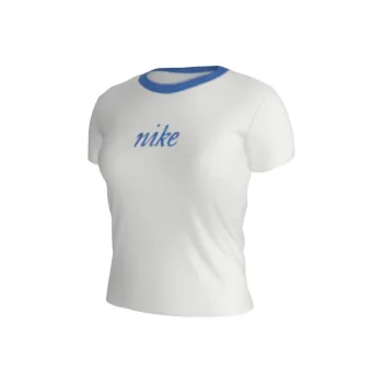 Nike Sportswear Chill Knit Women'ss Slim Fit Cropped T-Shirt White