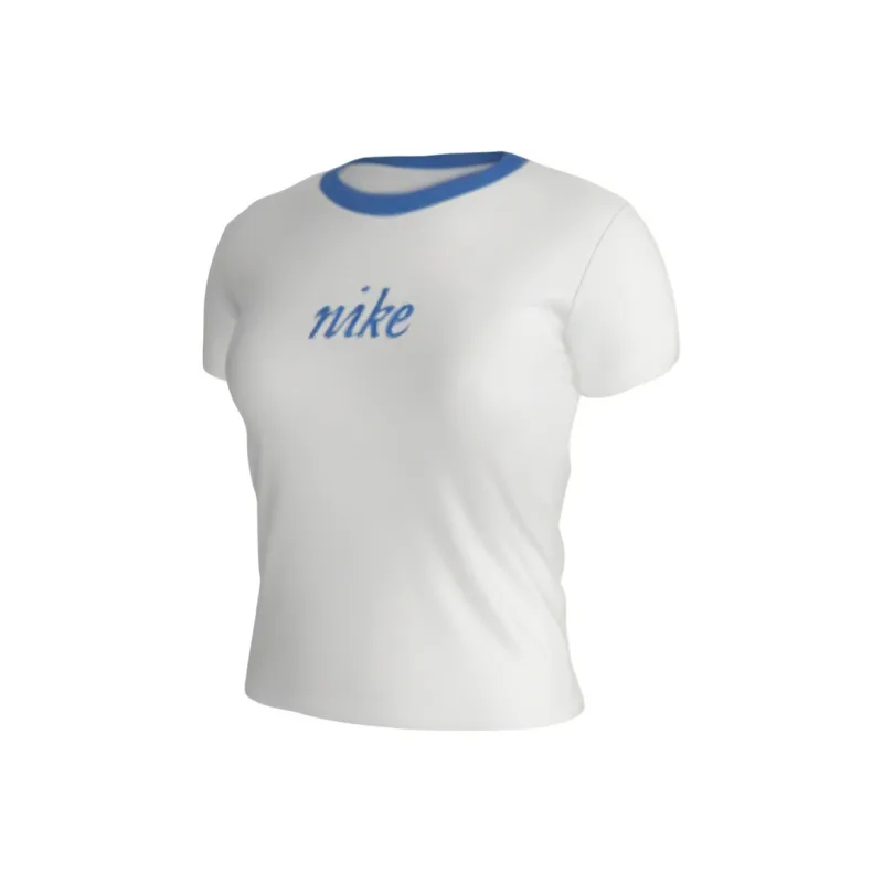 Nike Sportswear Chill Knit Women'ss Slim Fit Cropped T-Shirt White-0
