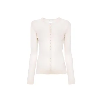 Lemaire Buttons Seamless Rib Top 'Light Powder'