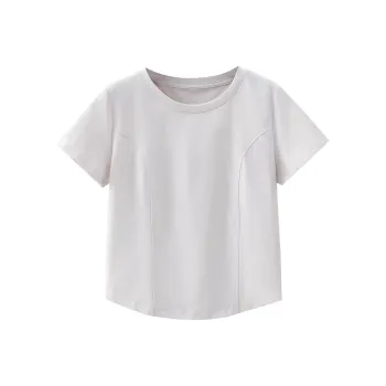 AWAO T Shirt Women's Cream Purple
