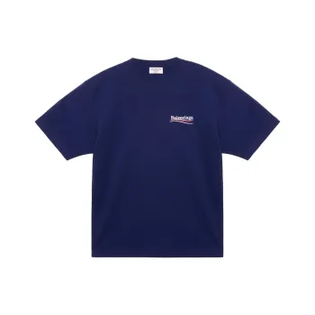 Balenciaga Women's Political Campaign Oversized T Shirt Dark Blue/Multi
