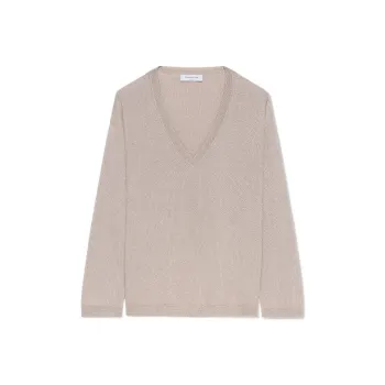 Fabiana Filippi Glitter detail V neck Sweater